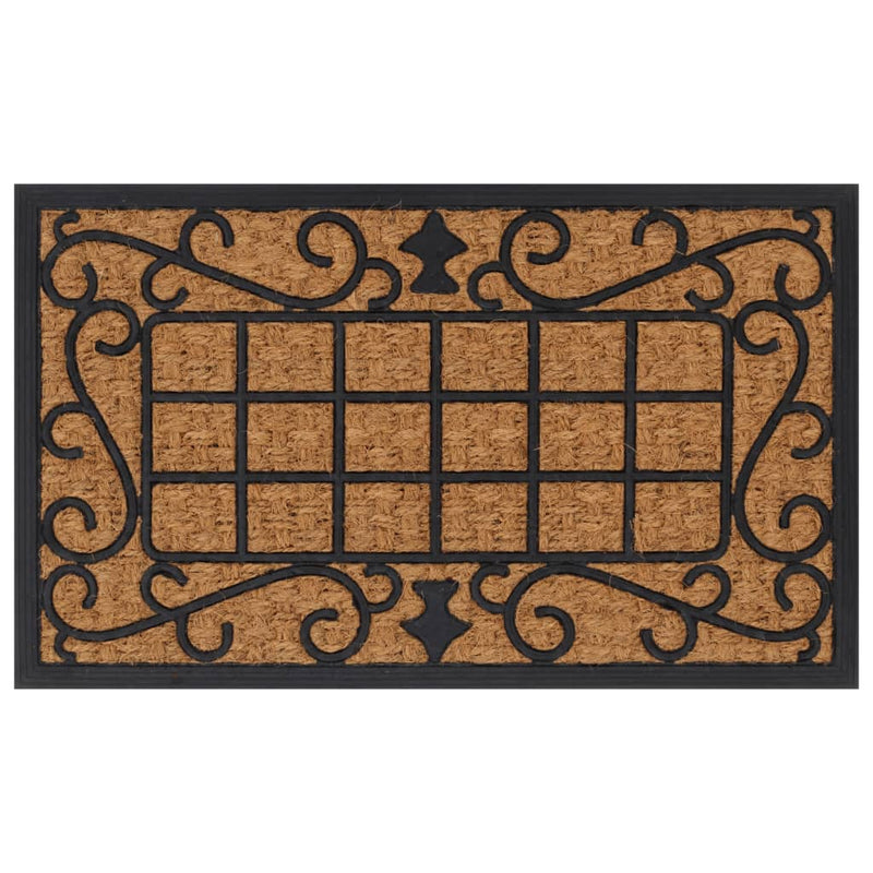 Vidaxl deurmat rechthoekig 45x75 cm rubber en kokosvezel