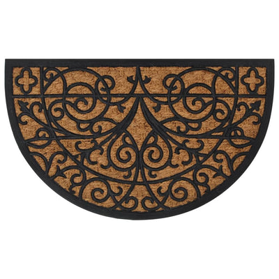 Zerbino Vidaxx semicircolare 45x75 cm in gomma e fibra di cocco