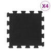 Piastrelle di gomma Vidaxl 4 pezzi 16 mm 30x30 cm nero