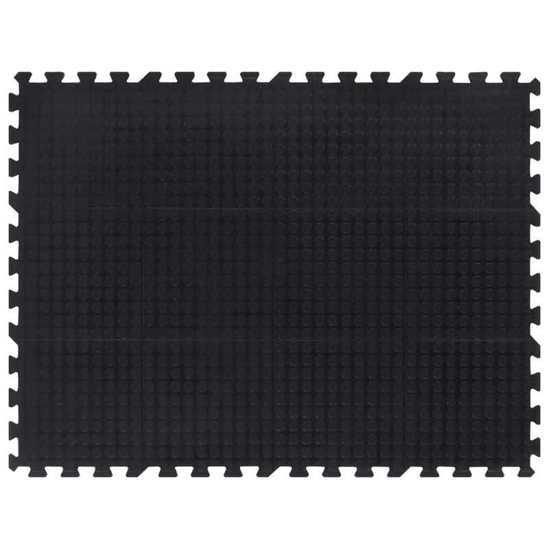 Vidaxl Rubbert Tile 12 mm 90x120 cm nero