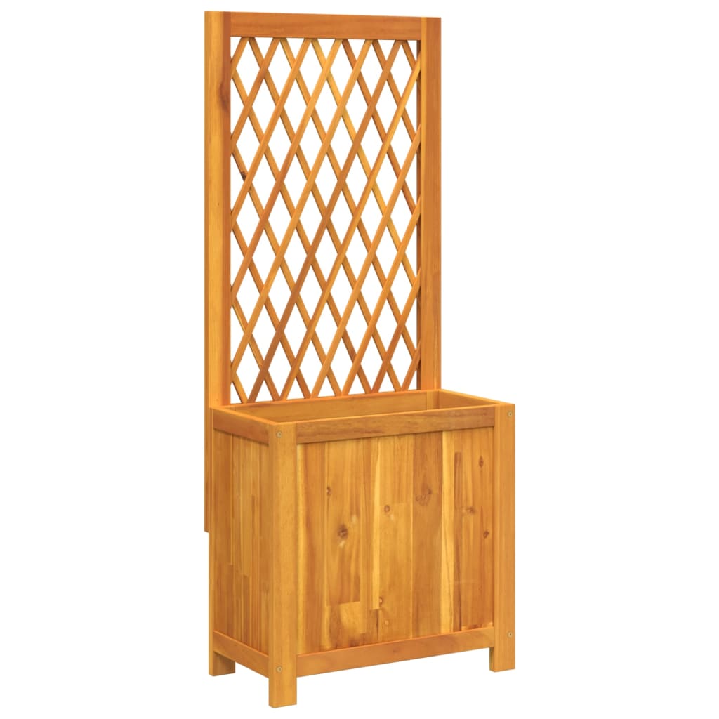Vidaxl fioriera con legno di acacia solido 55x29.5x132 cm