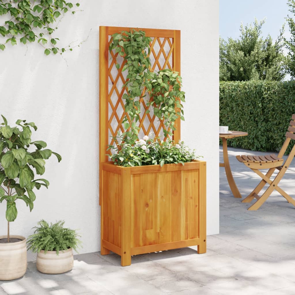 Vidaxl fioriera con legno di acacia solido 55x29.5x132 cm