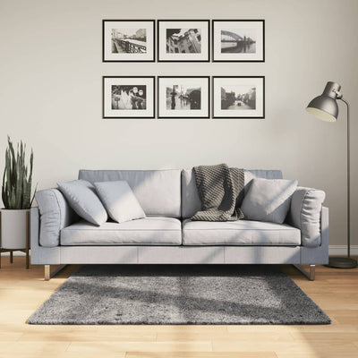 RUG VIDAXL HUARTE BAJA PILA Softable Lavable 120x120 cm antracita