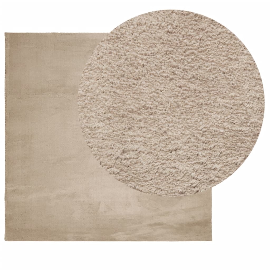 VIDAXL RUG HUARTE -POLOLE -POLOLE SALABILE MORSE 120x120 cm Sand -colorata