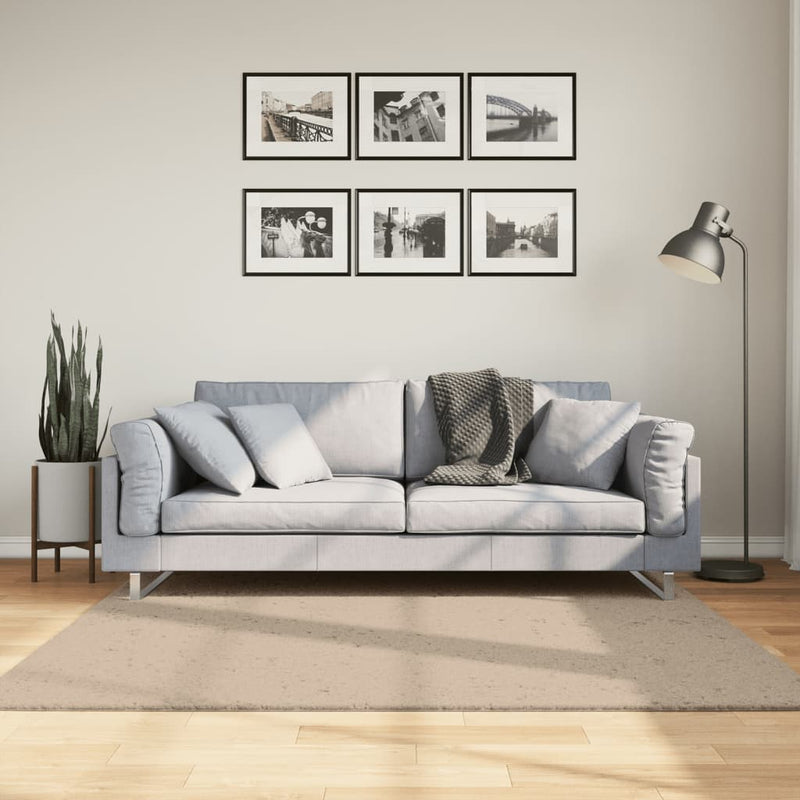 RUG VIDAXL HUARTE POLO BAJA Softable Softable 160x160cm de arena