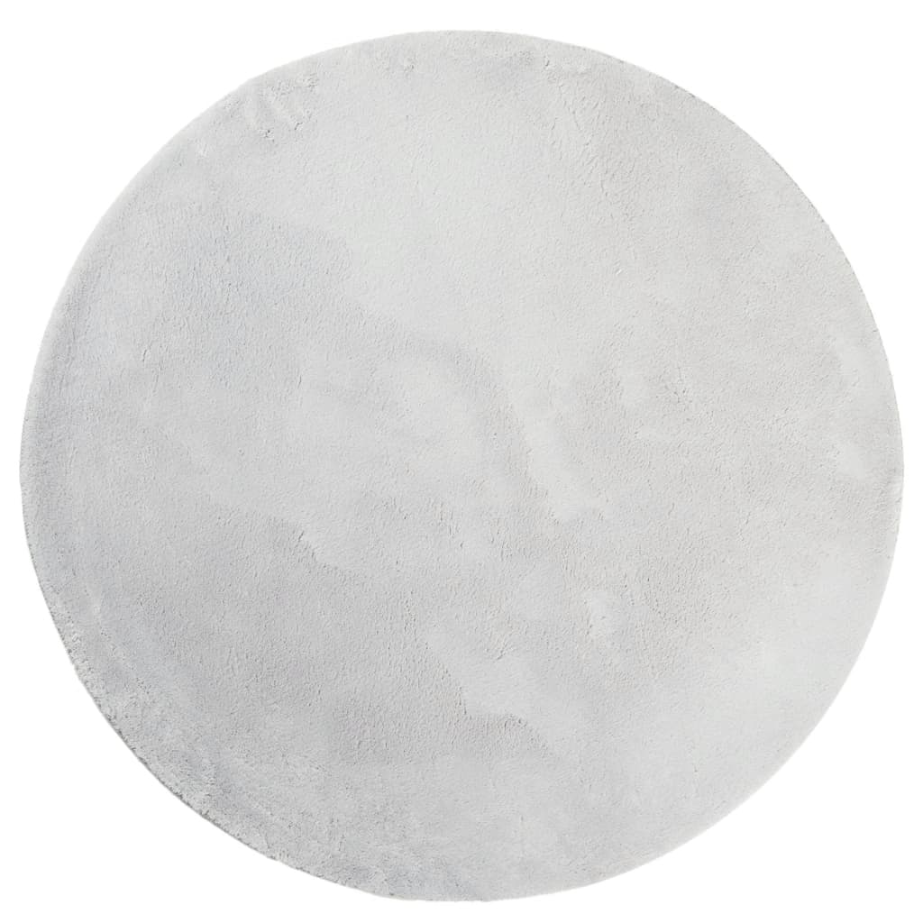 Vidaxl Rug Huarte basso -pole lavabile morbido Ø 80 cm grigio