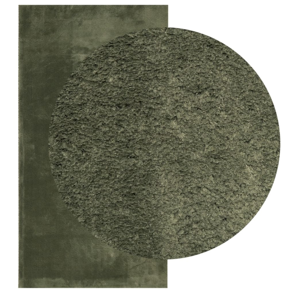 Vidaxl RUG HUARTE bajo Pola suave Softable 80x150 cm de bosque verde