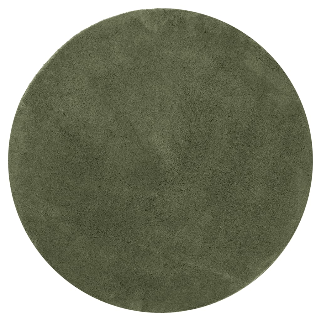 Vidaxl Rug Huarte basso -pole lavabile morbido Ø 80 cm Foresta verde