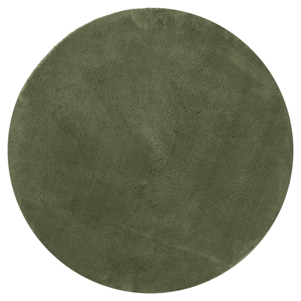 Vidaxl RUG HUARTE BAJA DE POLO DE POLO Softable Ø 120 cm de bosque verde