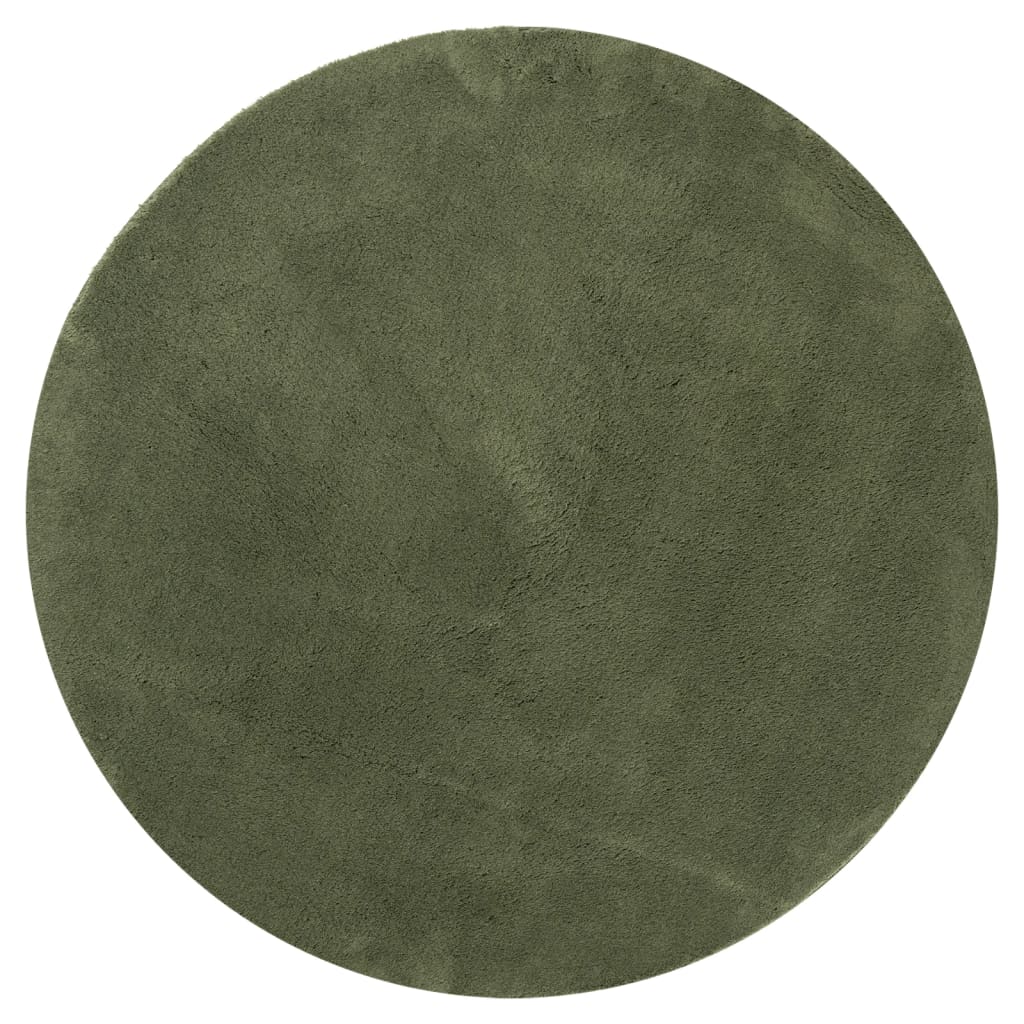 Vidaxl Rug Huarte basso -pole lavabile morbido Ø 160 cm Foresta verde