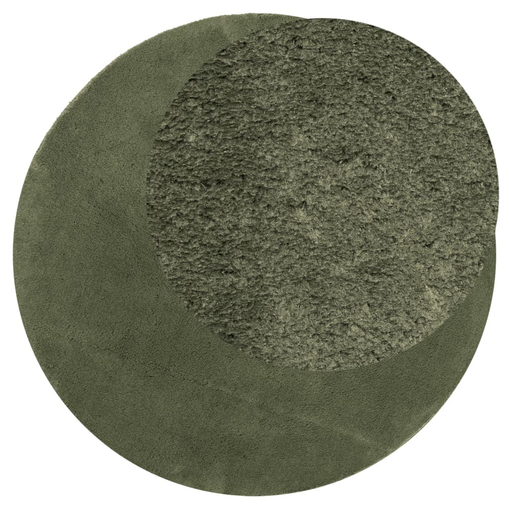 Vidaxl Rug Huarte basso -pole lavabile morbido Ø 160 cm Foresta verde