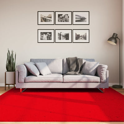 Vidaxl vloerkleed huarte laagpolig zacht wasbaar 200x200 cm rood