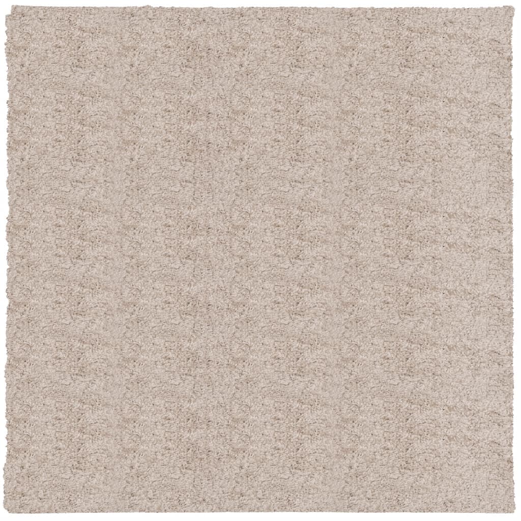 VIDAXL RUAM PAMPLONA SHAGGY BEIGE 120X120 CM