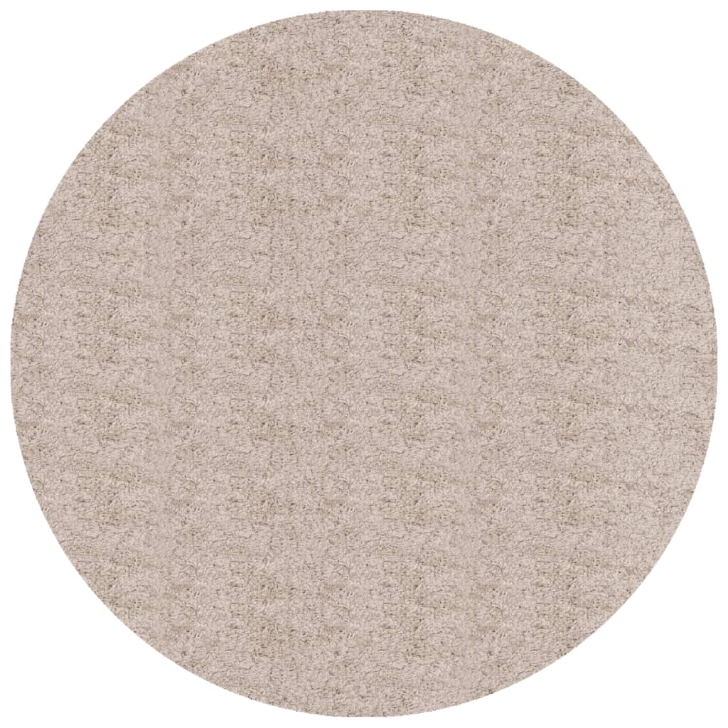 VIDAXL RUAM PAMPLONA SHAGGY ALTOGGIO MODERNO Ø 80 cm beige