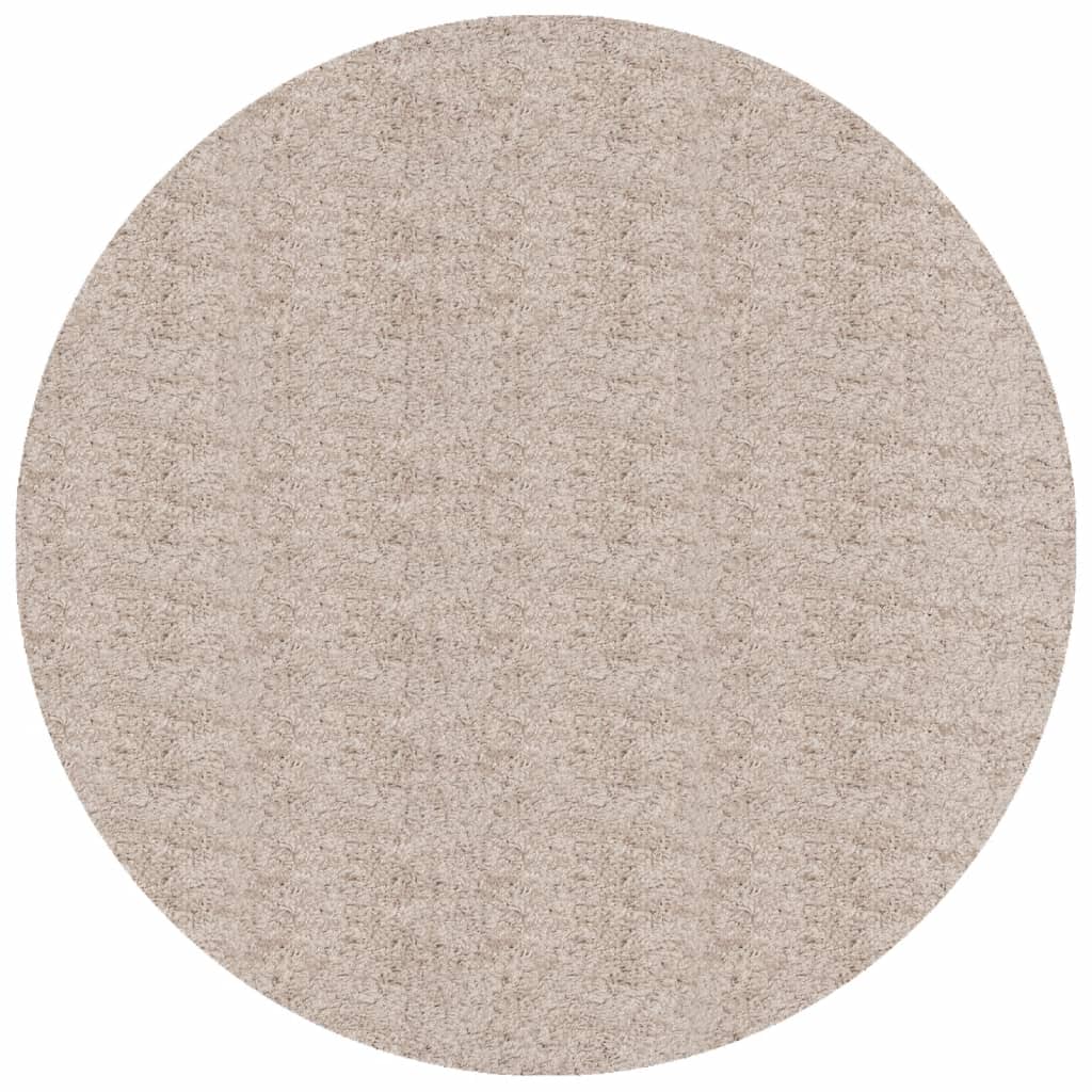 VIDAXL RUAM PAMPLONA SHAGGY ALTOGGIO MODERNO Ø 100 cm beige