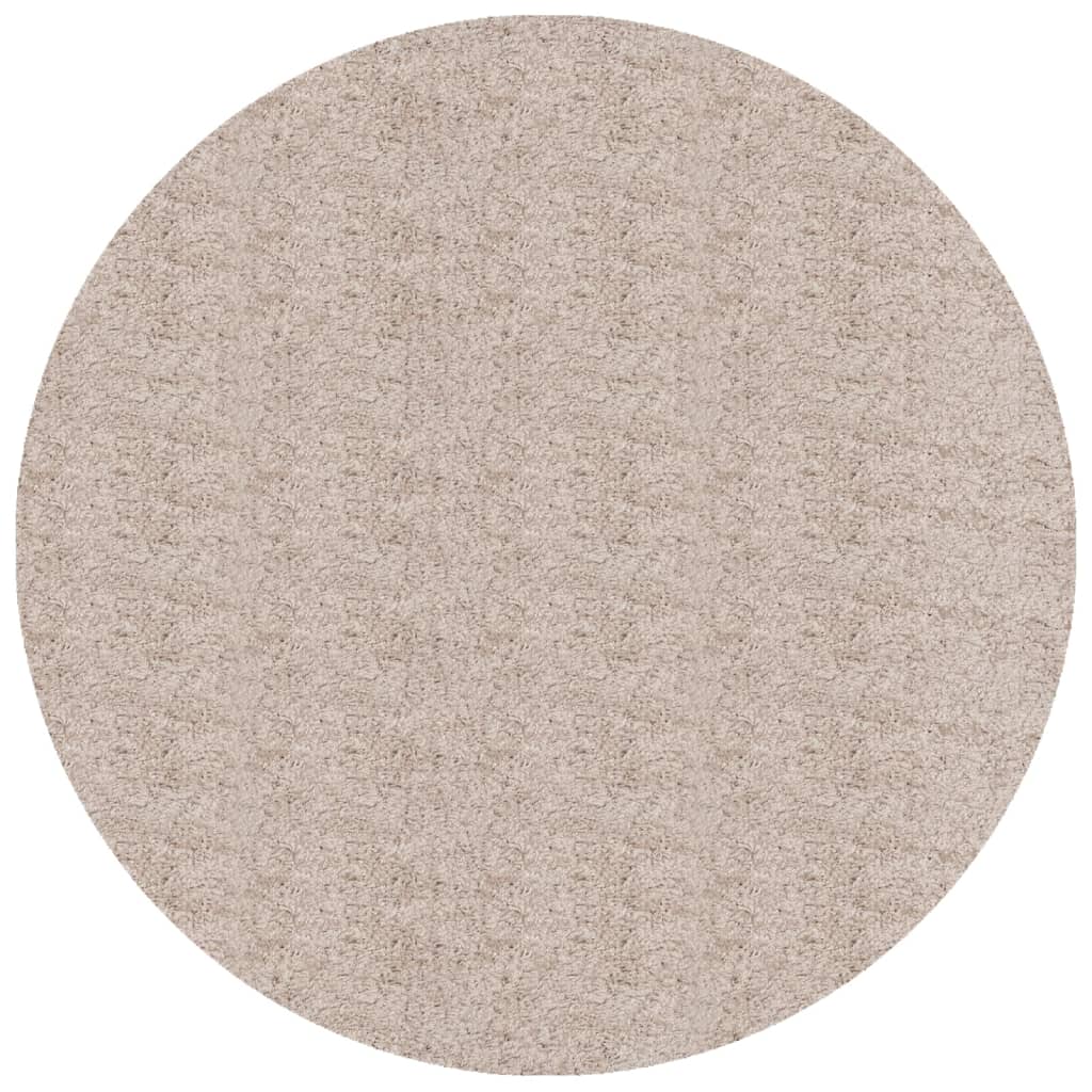 Alfombra Vidaxl Pamplona Shaggy altamente moderna Ø 160 cm beige