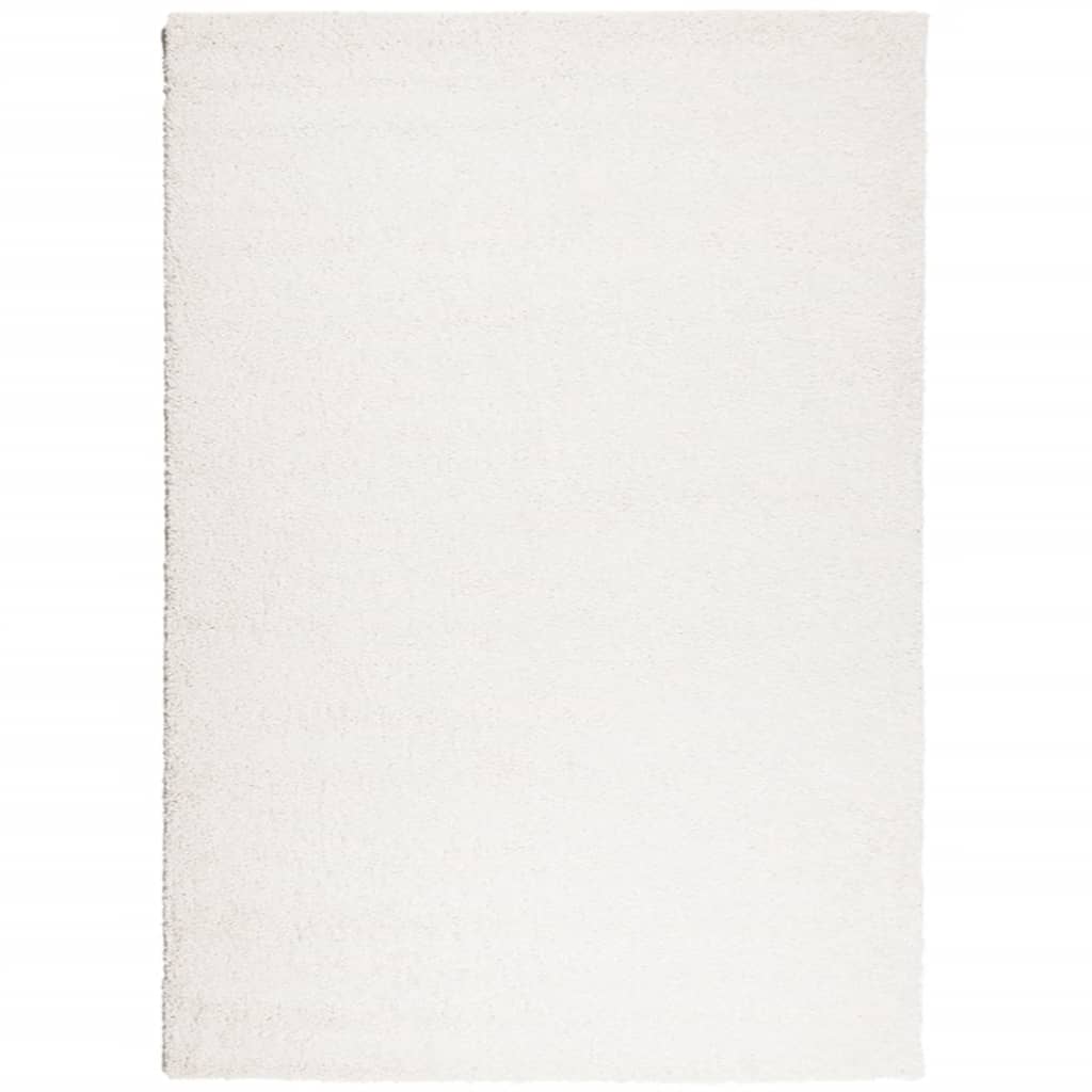 Alfombra Vidaxl Pamplona Shaggy altamente moderna 240x340 cm de crema