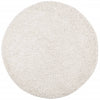 Alfombra Vidaxl Pamplona Shaggy altamente moderno Ø 80 cm de color crema