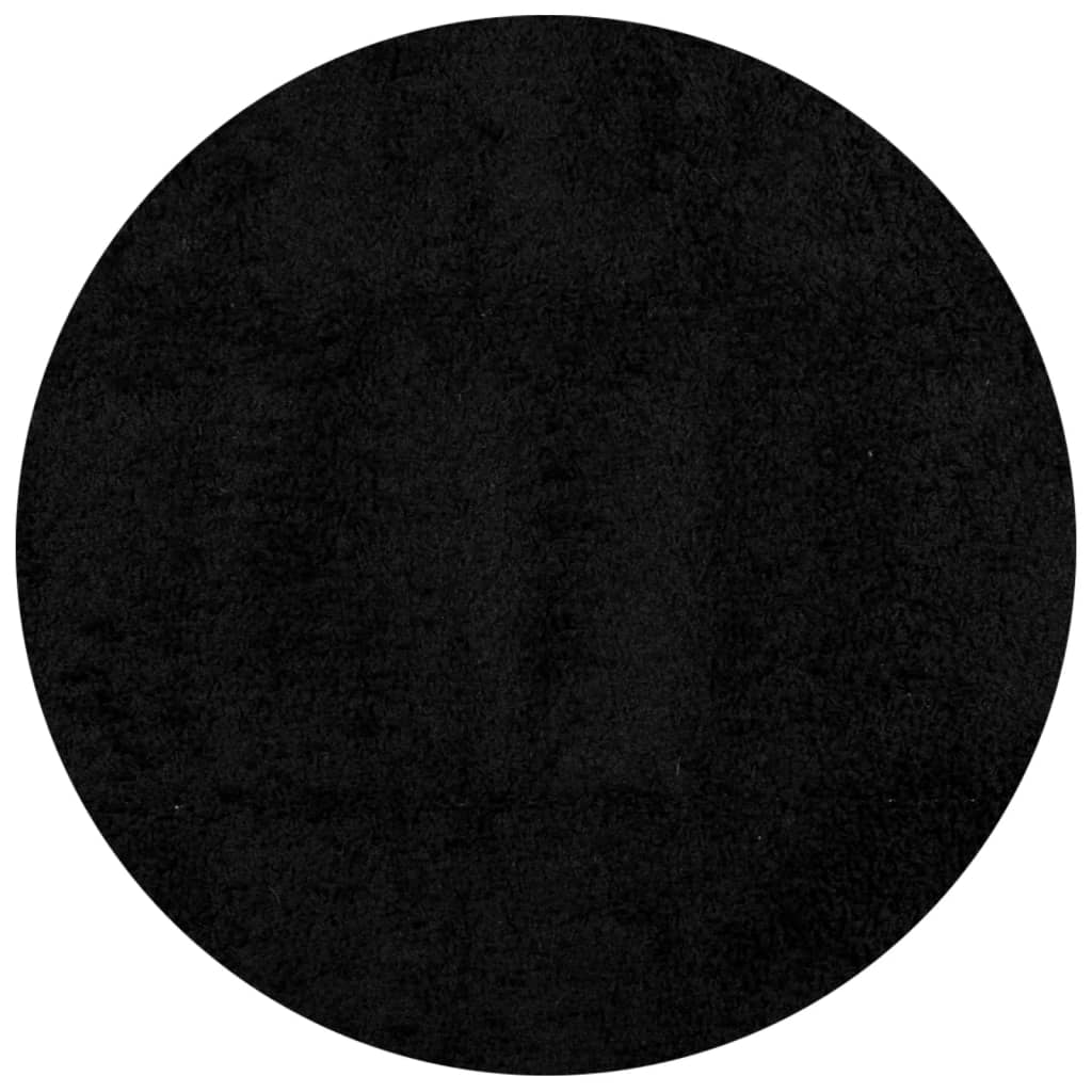VIDAXL RUAM PAMPLONA SHAGGY ALTAMENTE POLE MODERNO Ø 120 cm nero