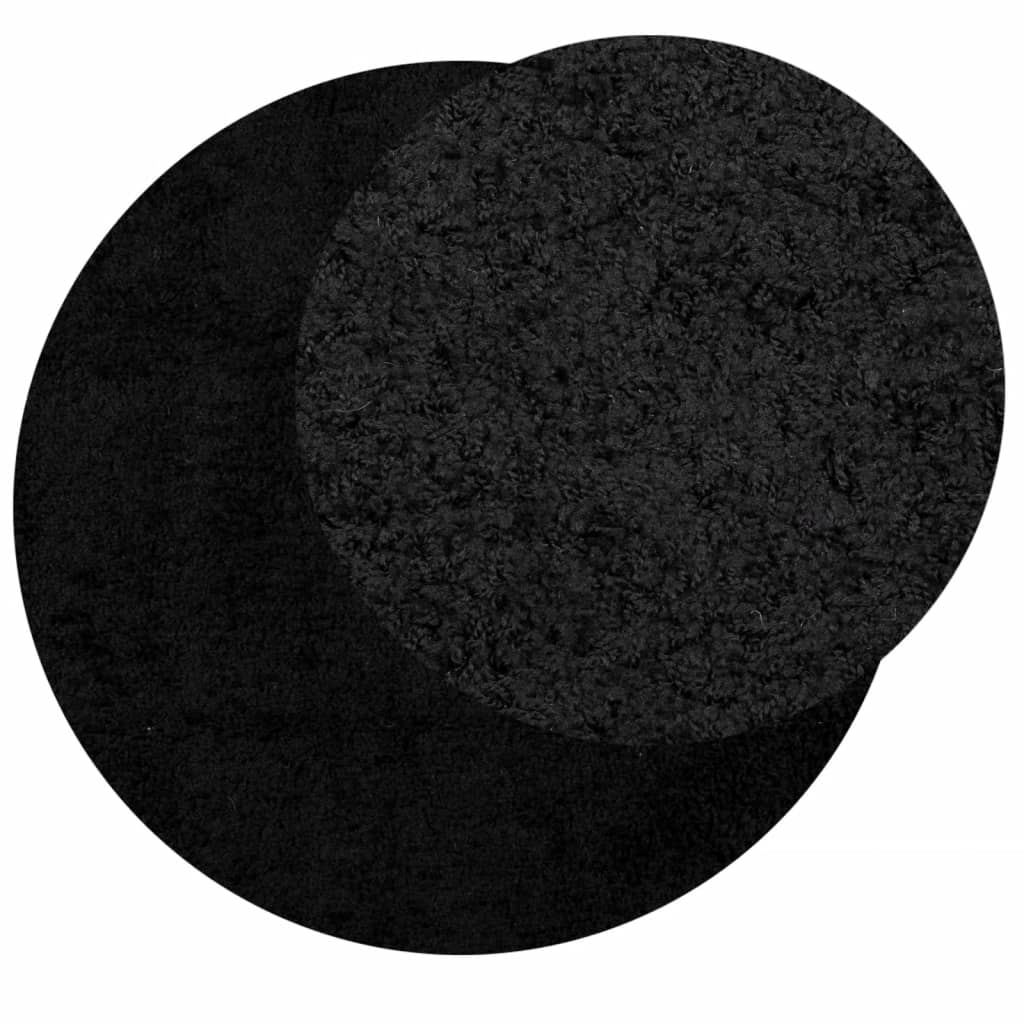 VIDAXL RUAM PAMPLONA SHAGGY ALTAMENTE POLE MODERNO Ø 120 cm nero