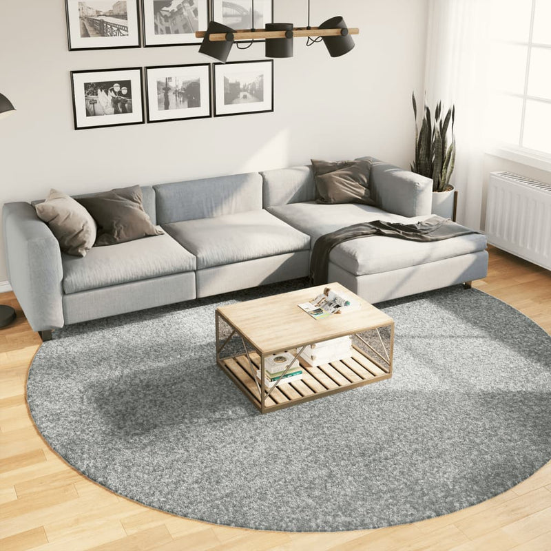 VIDAXL RUP PAMPLONA SHAGGY ALTAMENTE POLE MODERNO Ø 280 cm Verde
