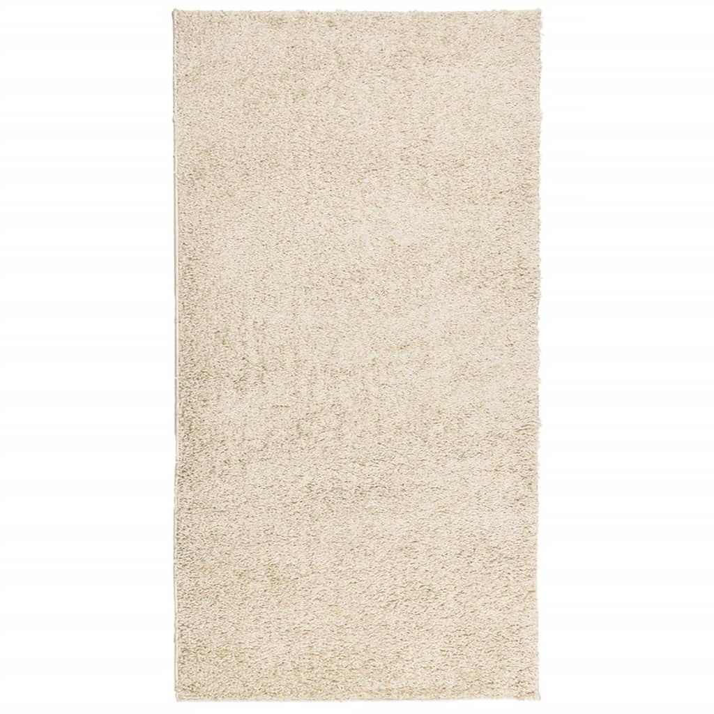 Vidaxl vloerkleed pamplona shaggy hoogpolig modern 80x150 cm goudkleur