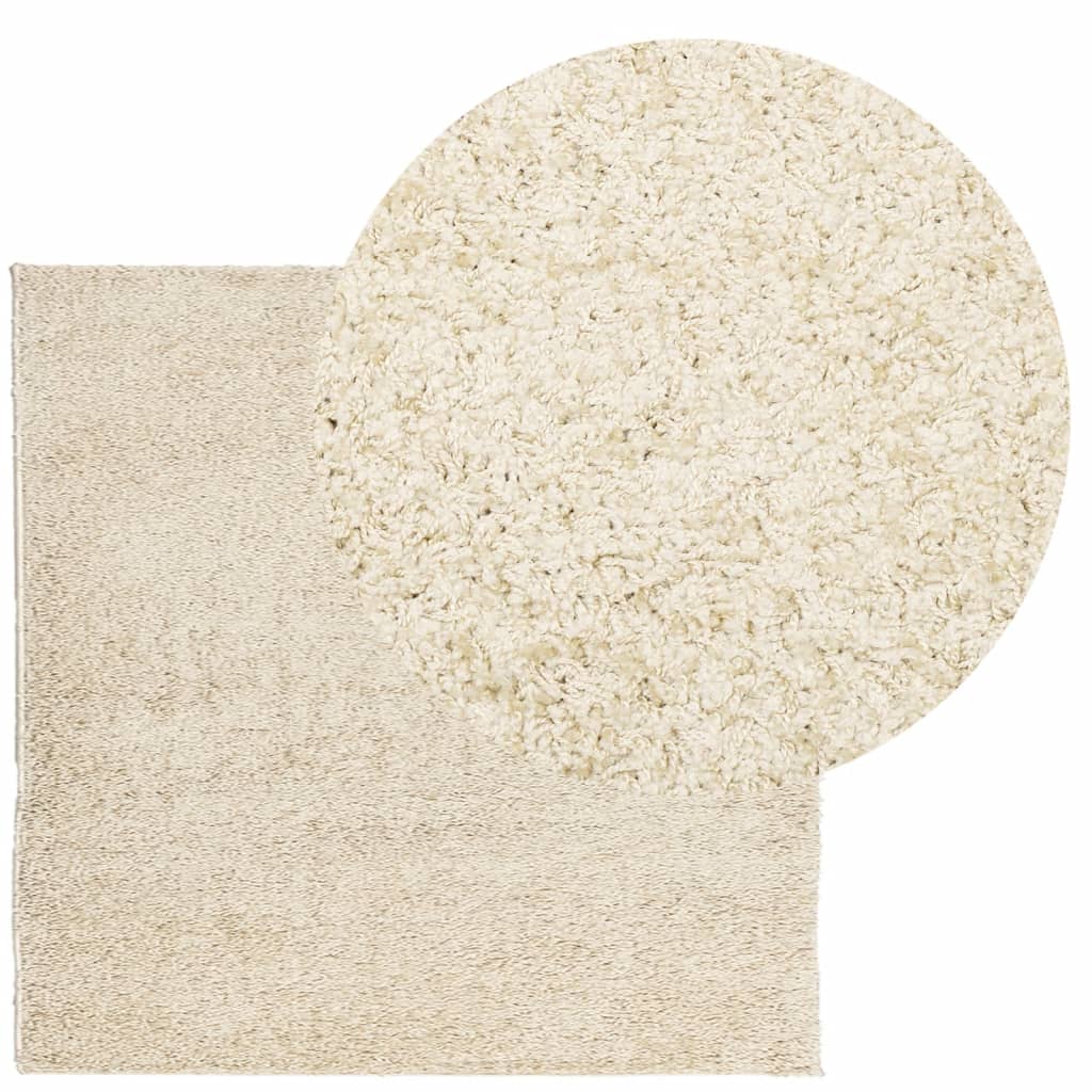 Vidaxl vloerkleed pamplona shaggy hoogpolig modern 120x120 cm goud