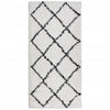 Vidaxl vloerkleed pamplona shaggy hoogpolig 100x200 cm crème en zwart