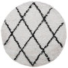 Vidaxl Rug Shaggy High Pila moderno Ø 120 cm de color crema y negro