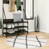 Vidaxl Rug Shaggy High Pila moderno Ø 120 cm de color crema y negro