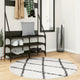 Vidaxl Rug Shaggy High Pila moderno Ø 120 cm de color crema y negro