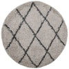 VIDAXL RUAM PAMPLONA SHAGGY ALTAMENTE MOLLA Ø 120 cm Antracite beige