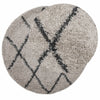 Vidaxl vloerkleed pamplona shaggy hoogpolig ø 240 cm beige antraciet