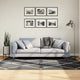 Vidaxl rug Shaggy high pile modern 140x200 cm black and cream