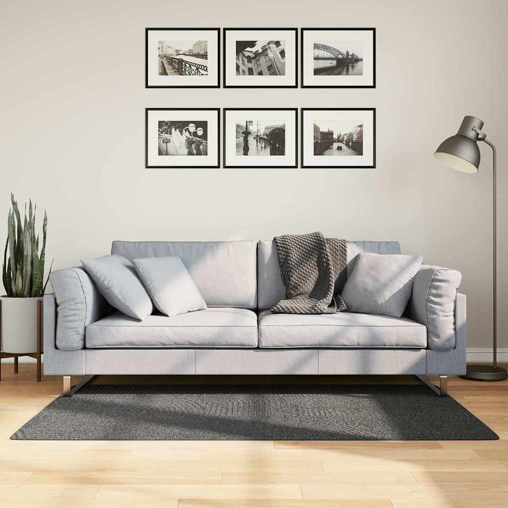 Tappeto VidaXL Iza a pelo corto scandinavo 80x150 cm antracite