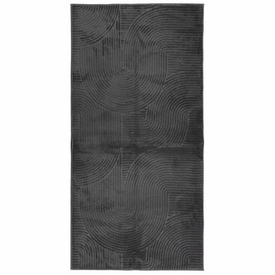 Vidaxl RUG IZA Bajo pile escandinavo 100x200 cm antracita