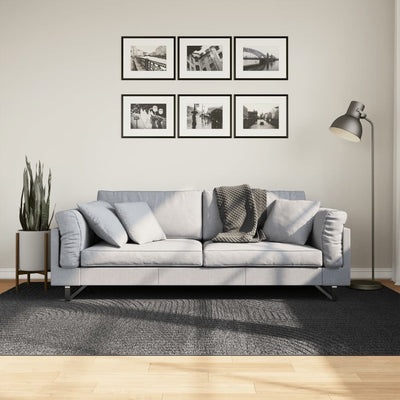 VidaXL alfombra iza pelo corto escandinavo 160x230 cm antracita