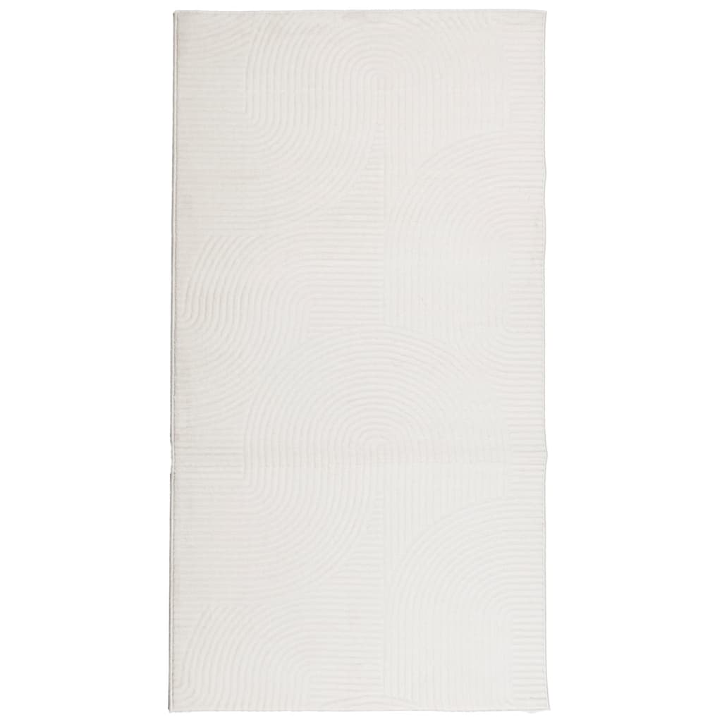 Vidaxl vloerkleed iza laagpolig scandinavisch 80x150 cm crèmekleurig