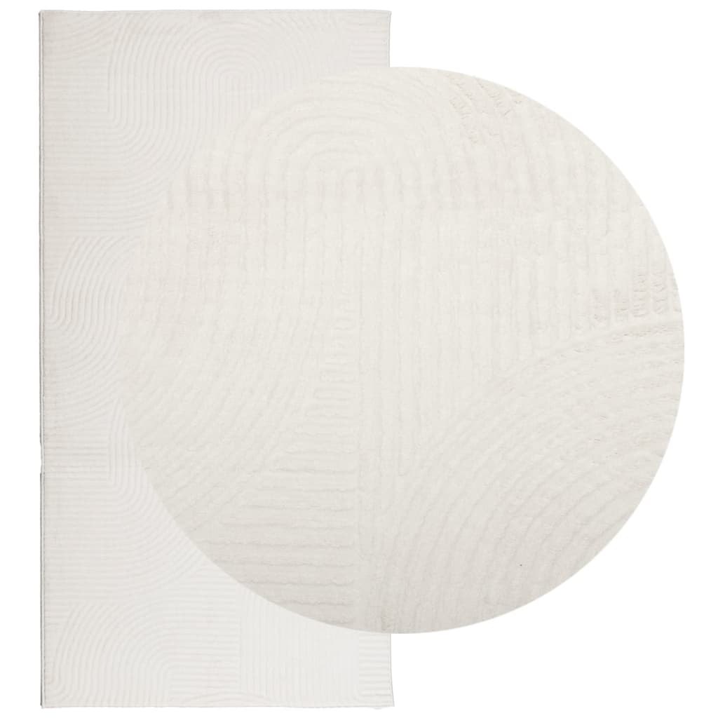 RUG VIDAXL IZA BAJO Pile escandinavo 100x200 cm de crema -COLADO