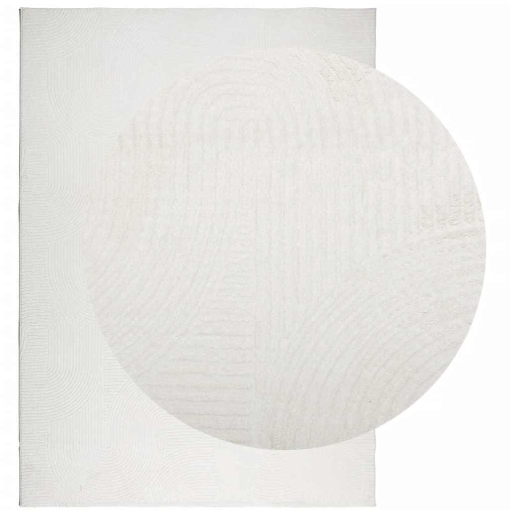 Vidaxl vloerkleed iza laagpolig scandinavisch 240x340 cm crèmekleurig