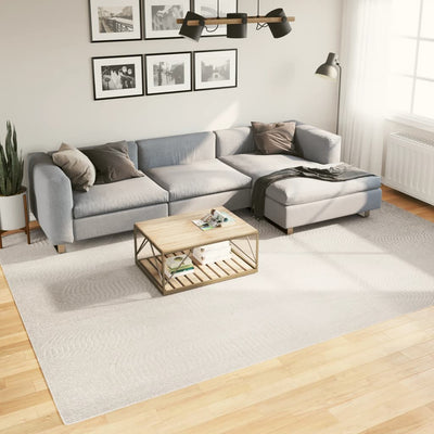VidaXL alfombra Iza pelo corto escandinavo 240x340 cm crema