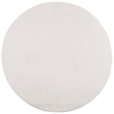 Vidaxl RUG IZA BAJO PILO Escandinavo Ø 80 cm de crema -Colorada