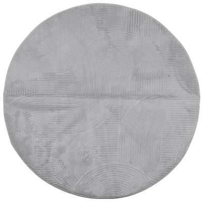 Vidaxl alfombra iza pelo corto escandinavo ø 160 cm gris