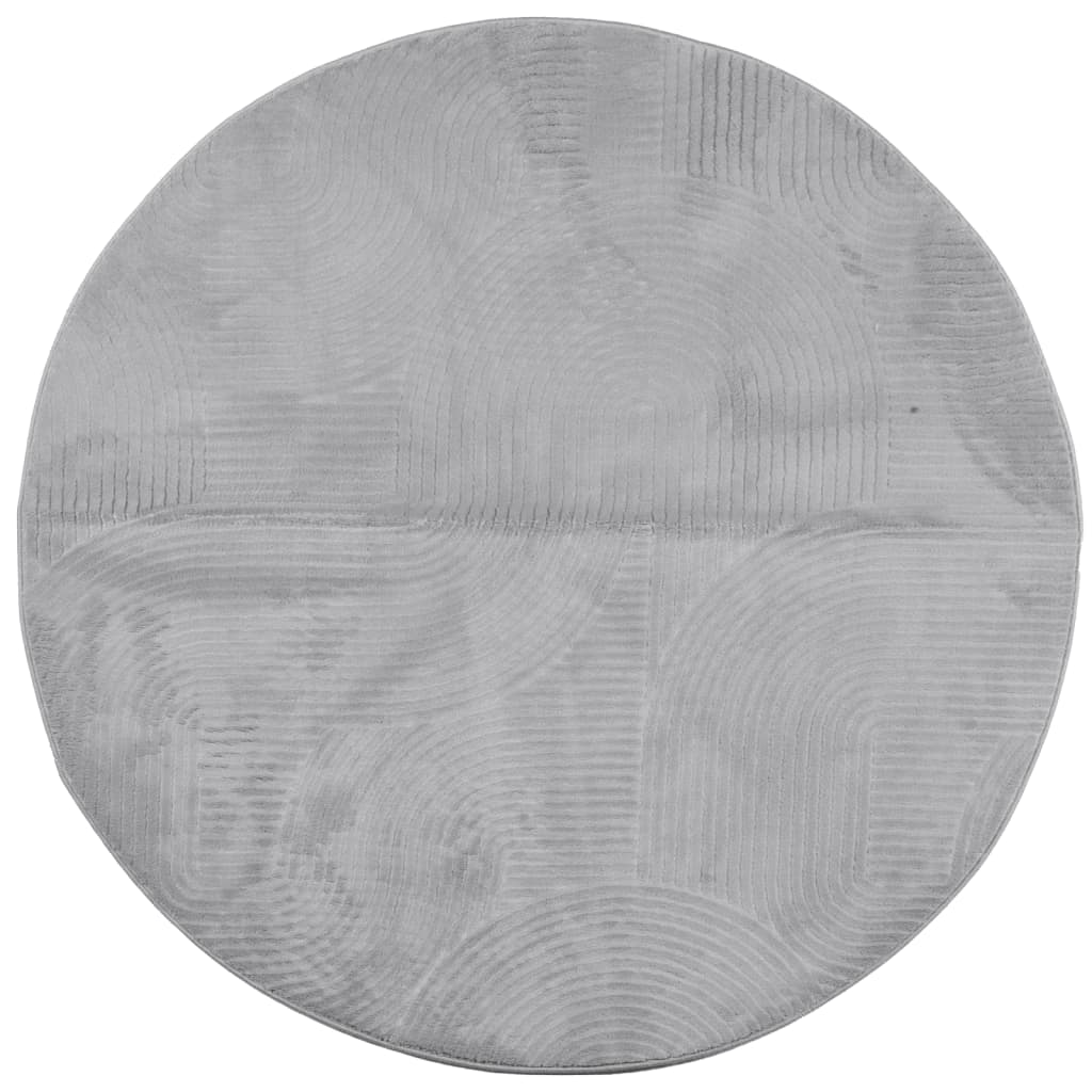 Vidaxl tappeto iza scandinavo a pelo corto ø 160 cm grigio