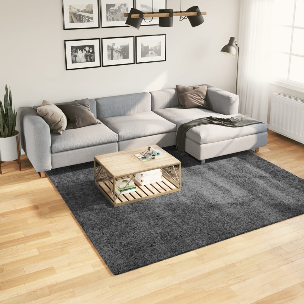 Tappeto VidaXL oviedo a pelo corto 240x240 cm antracite