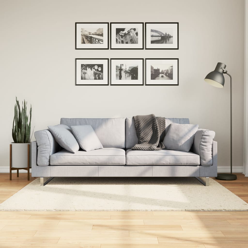 VidaXL alfombra oviedo pelo corto 120x120 cm beige