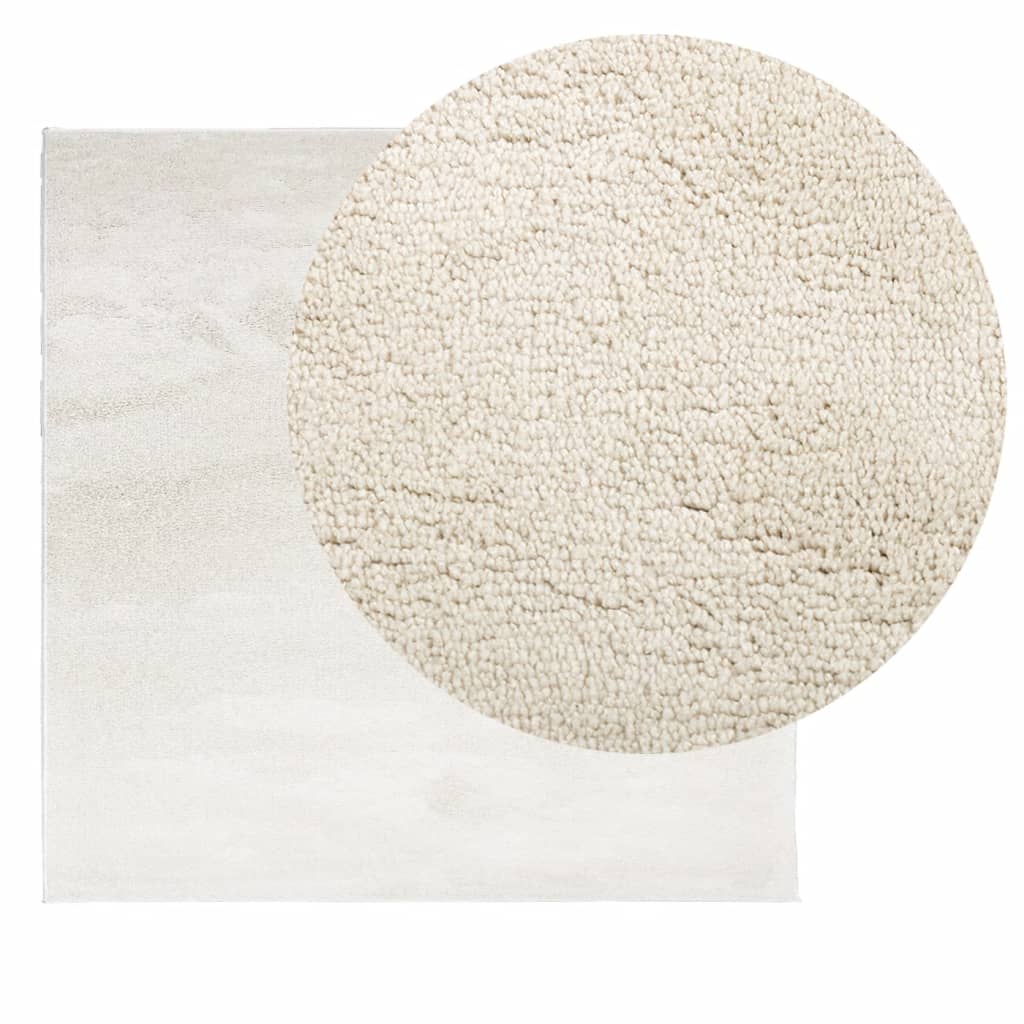 Tappeto VidaXL oviedo a pelo corto 240x240 cm beige
