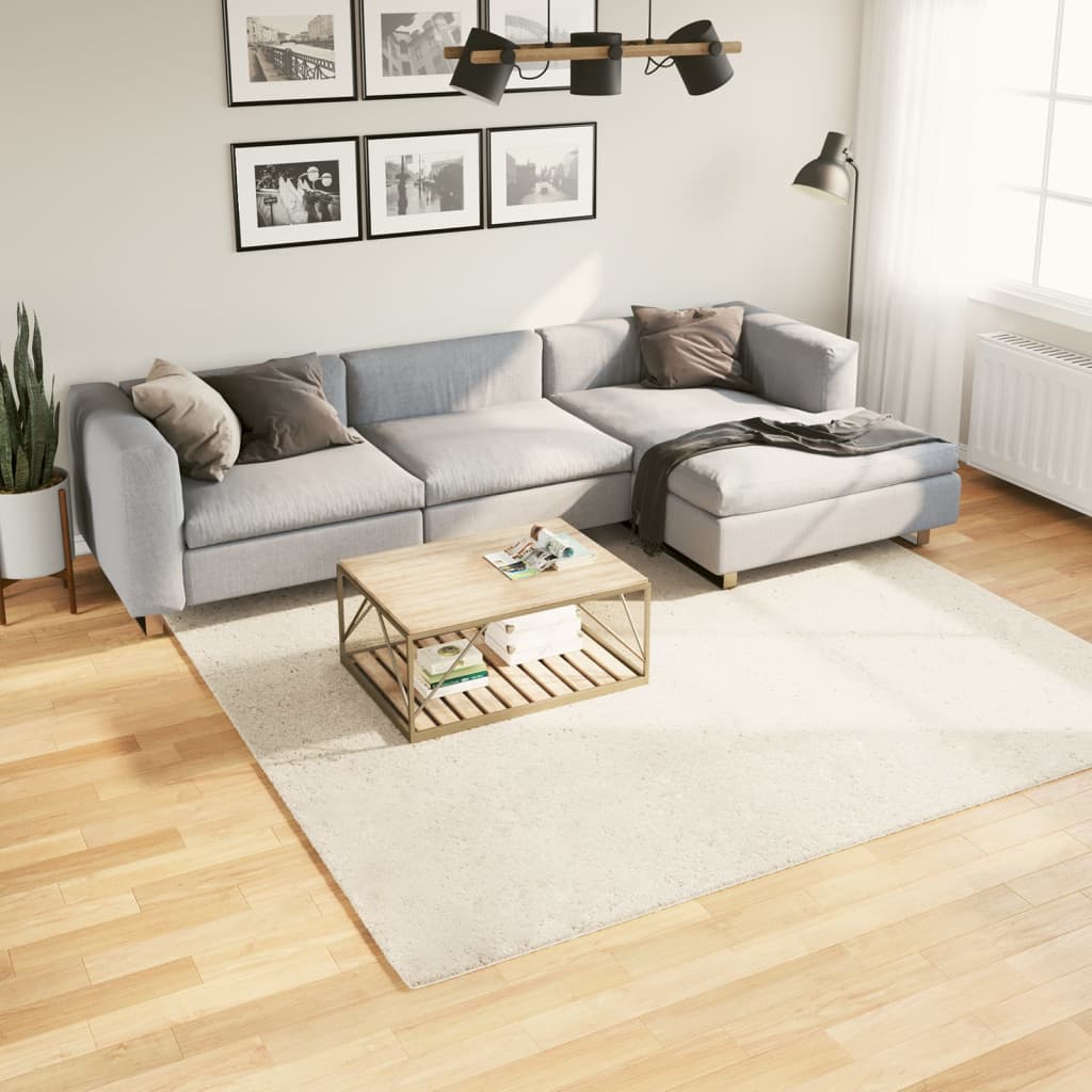 Tappeto VidaXL oviedo a pelo corto 240x240 cm beige