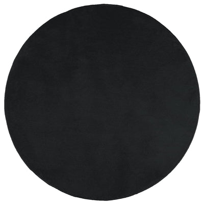 Vidaxx alfombra oviedo pelo corto ø 160 cm negro