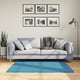 Alfombra Vidaxl oviedo bajo -pile 120x120 cm turquesa